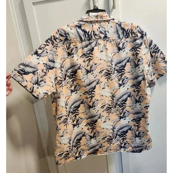 Lee Men's 100% Cotton Tropical Hawaiian Button Down Shirt Regular Fit Sz XL - Picture 5 of 8